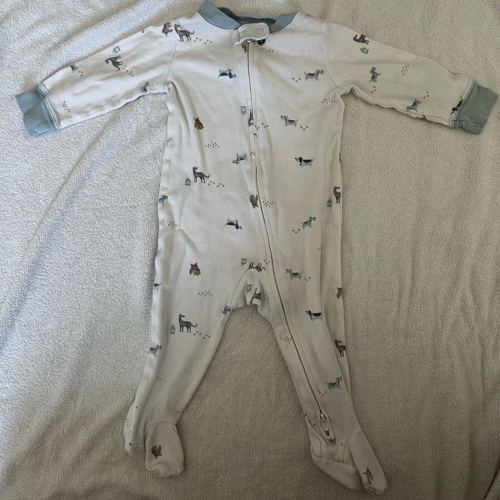 Carters double zipper dog pajama